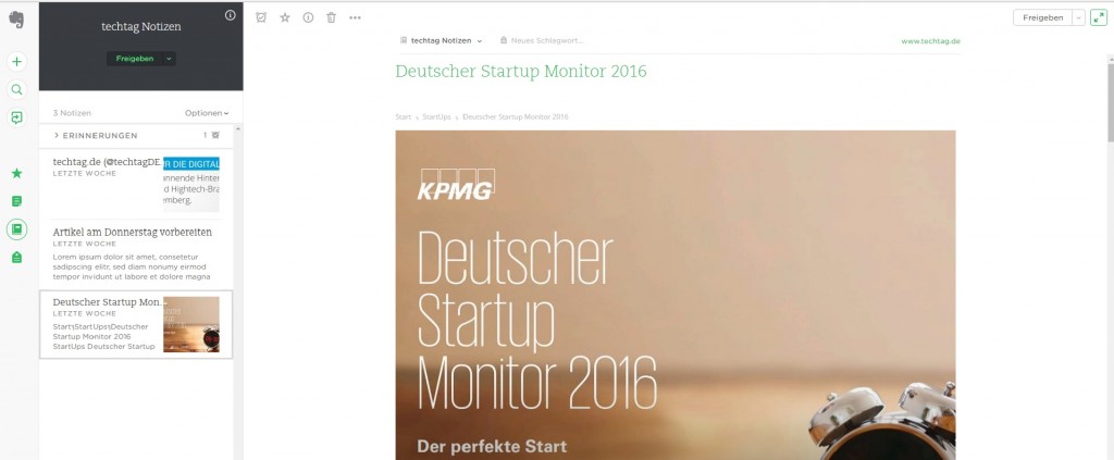 To-Do- Listen, Bilder und Videodateien können in den einzelnen Notizbüchern archiviert werden (Bild: Evernote)